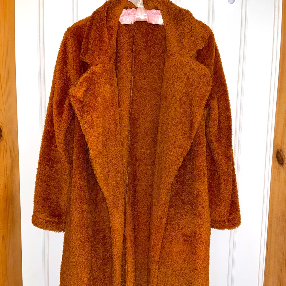 Long Duster Fuzzy Cardigan Sweater